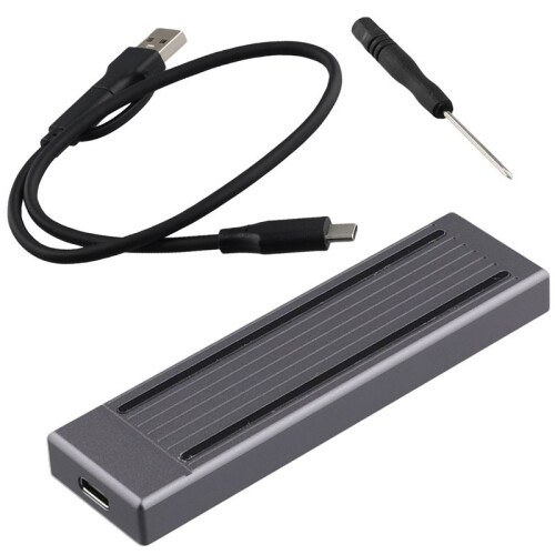 M.2 SSD HDD Enclosure NVMe NGFF Dual Protocol HDD Enclosure RGB Cool Light Multi-Function Convenient HDD Enclosure
