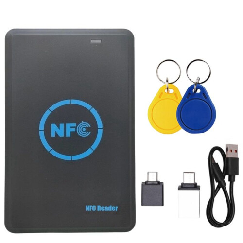 5 Frequency RFID  Chip Duplicator+2xCUID Keychain NFC Reader Copier HID 125K/ IC/ID 13.56M 125K Token Writer Clone