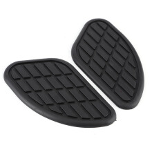 Vintage Motorcycle Knee Grip Pads Rubber Tank Traction Pad Protector with Enhanced Grip Black