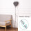 Ceiling Fan Duster with Adjustable Extension Pole, Washable Microfiber Head, Grey 1.45m 2