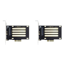 2X Kit SSD NVMe PCIe U.3 U3 da SFF-8639 A PCI-e 4.0 X4 Adattatore Host per Scheda Madre PM1735