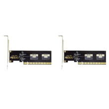 2X Scheda di Espansione PCIe 4.0 X16 un 4 Porte Compatibile NVMe Adattatore per Scheda Grafica PCI-e Gen4/3 SlimSAS 8I SFF8654