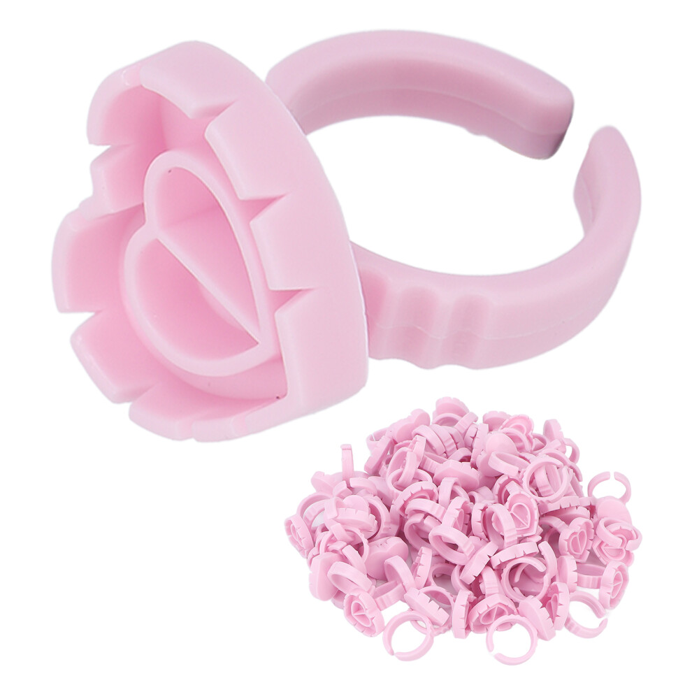 Disposable Lash Glue Holder Ring Cup 100pcs Eyelash Extension Accessories