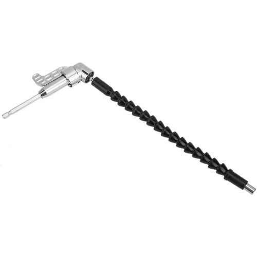 Flexible Drill Bit Extension with 105 Degree Right Angle Adapter, Magnetic Lock, Universal Shaft 1