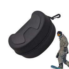 Ski Goggle Box EVA Hard Case, Medium Snow Goggles Storage with Safety Zipper, Durable Protection for Skiing and Snowboarding