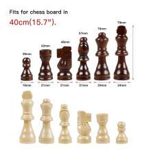 Schachfiguren aus Holz 32 Stück – Idealer Ersatz für ein 40 cm großes Schachbrett