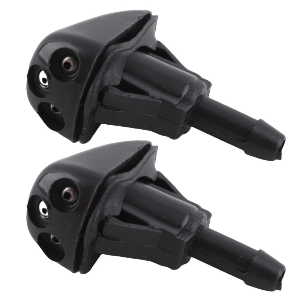 2Pcs Abs Windscreen Washer Jet Front Windshield Nozzle High Strength Black 5031376004786