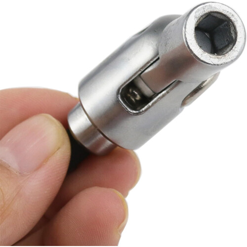 Flexible Drill Bit Holder with 180 Pivot Rotation and Quick Release Hex Shank for Tight Spaces 1