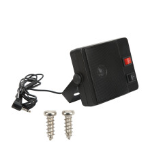 Externer Autoradio-Lautsprecher, kompaktes und tragbares Design, hochwertiges ABS-Material, einfache Bedienung, verstellbarer Bass,