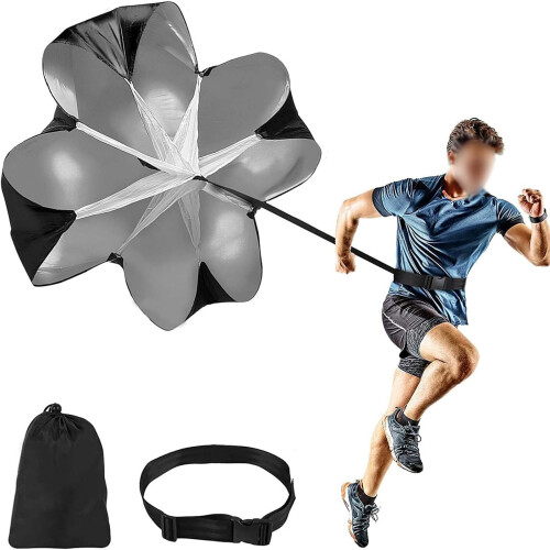 Running Parachute Resistance Trainer For Sprint Training, Adjustable Nylon Parachute, Boosts Power, Speed, Agility