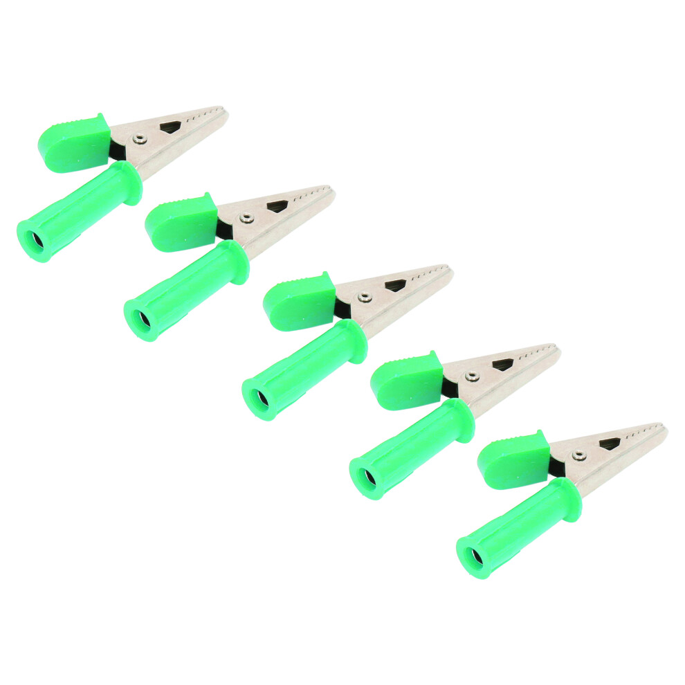 10Pcs Brass Insulated Crocodile Clips Testing Clamps 20A 4Mm Socket 6931376008571