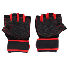 Workout Gloves, Red Cloth Breathable Material, Anti-Skid Silicone Full Palm Protection For Men And Women, Comfort And Protection, User-Friendly Design