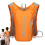 Hydration Backpack 5L Lightweight Orange for Running Camping Hiking with Reflective Strips 1