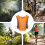 Hydration Backpack 5L Lightweight Orange for Running Camping Hiking with Reflective Strips 3