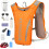 Hydration Backpack 5L Lightweight Orange for Running Camping Hiking with Reflective Strips 5