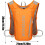 Hydration Backpack 5L Lightweight Orange for Running Camping Hiking with Reflective Strips 4
