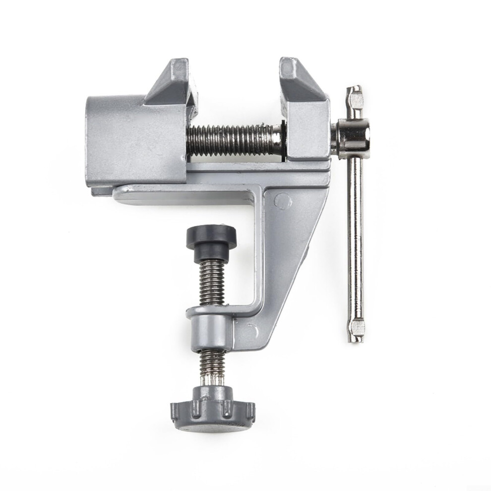 Mini Table Vise For Jewelry Making, Aluminum Bench Vise Clamp With Swivel Base For Diy Crafts 9382693351739