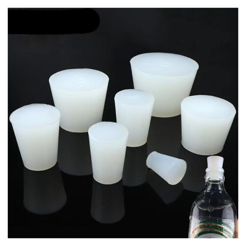 Silicone Rubber Plug  Temp Resistant Leakproof Seal Conical Stopper for Brewing Wine 2pcs