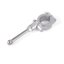 Extensión de Caballete Lateral Universal para Motocicleta Soporte de Herramienta Auxiliar Soporte de Pie de una Sola Pierna de 20-23 mm (Plata)