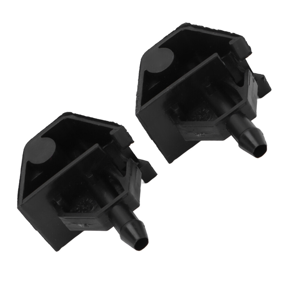 Windshield Washer Nozzles Pair Abs Material For Nissan 28932-Jd000 Black 9431376018015