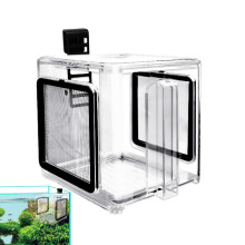Acrylic Fish Breeding Box with Safe Isolation for Guppy and Shrimp, 15x15cm Aquarium Divider