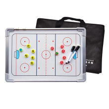 Coaches Tactical Board for Ice Hockey, Magnetic Dry Erase Clipboard, 45x30cm Double-Sided Teaching Strategy Board
