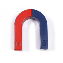 80mm Horseshoe Magnet Red Blue U Shape for Physics Experiments and Magnetic Field Demonstration