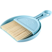 Small Broom and Dustpan Set for Desktop Tabletop Cleaning, Mini Garbage Sweeper Shovel (Blue)