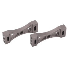 2 Stück RC Aluminium-Strahlen 53mm Mittelfesthalter Titanium für B14 B16 B36 Q60 Q61