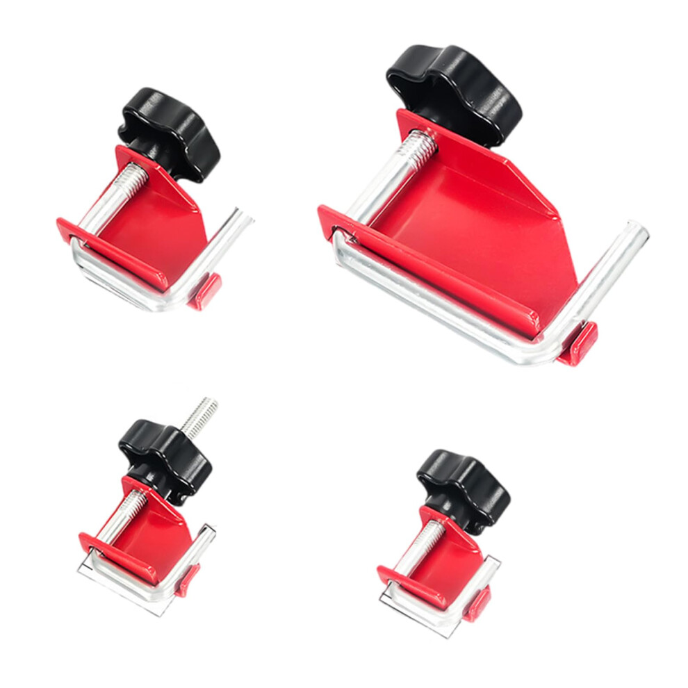 Pipe Clamp Set Heavy Duty Rust Resistant Steel Adjustable Hose Clamps For Plumbing Mechanics 4Pc Red 9347817590951