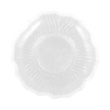 Glass Saucer Snack Serving Dish Insulated Coaster Cup Mat 8 Inch Decorative Table Tray for Dining, Clear