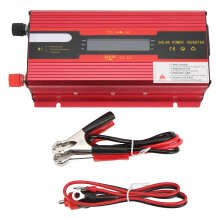 Universele auto-stroomomvormer 12V naar 220V met gemodificeerde sinusgolf, LCD-display, batterijstatus en koelventilator. Breed toepassingsgebied
