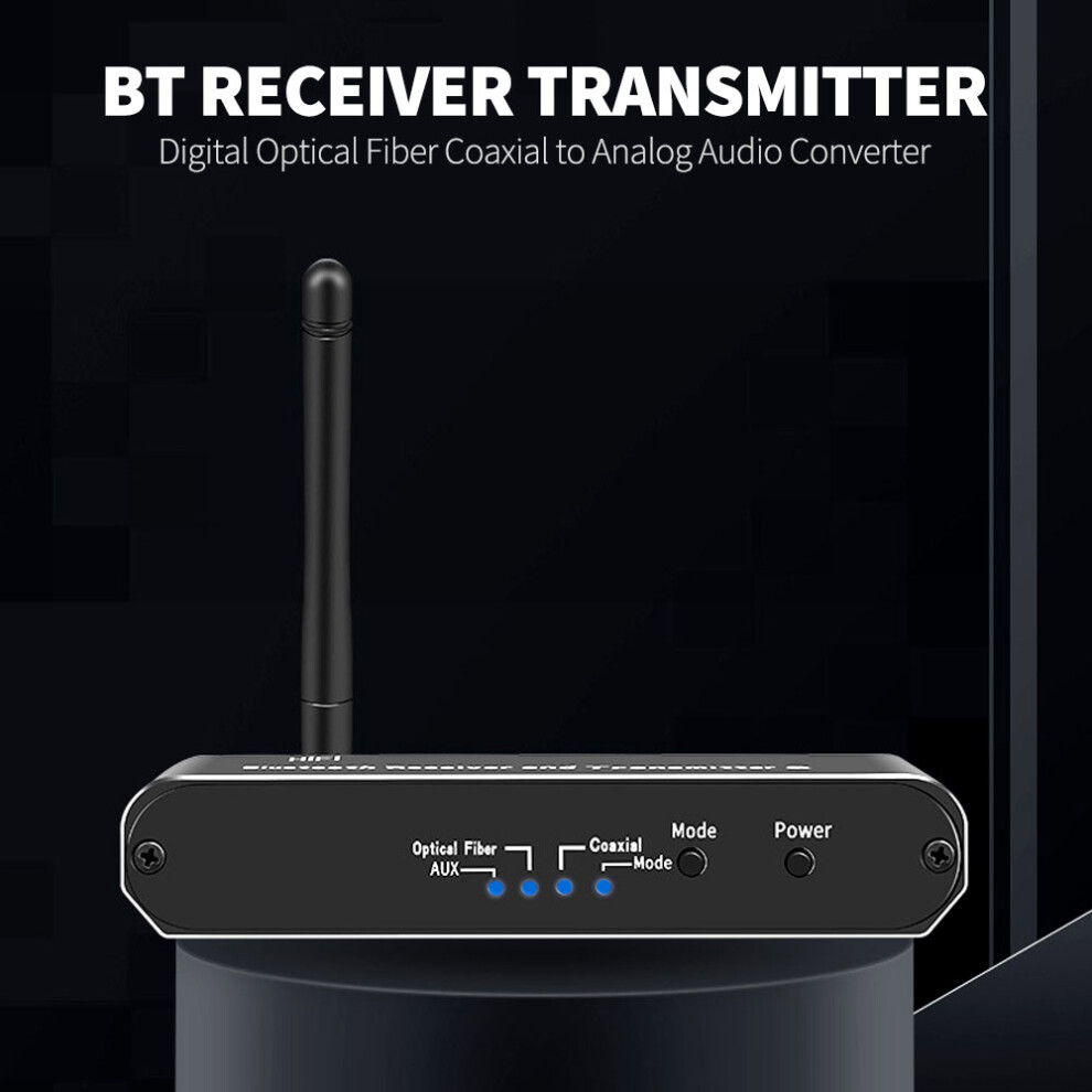 D09 Bt Audio Receiver Transmitter Dac 15M 2-In-1, Bt5.0 Black 6941376023276