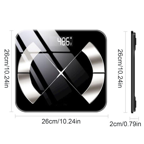 Smart Body Fat Scale with Bluetooth App Sync, USB Rechargeable Digital Bathroom Scale for Home and Gym 2