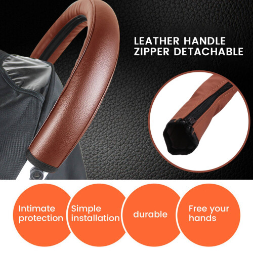 Pram Stroller Accessories Covers Handle Wheelchairs Baby Stroller Armrest Pu Protective Case For yoya stroller 1