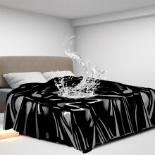 BDSM Waterproof Sex Sheets, MessProof Sheets for Sex Games, Reusable Playtime Bed Sheets (Black)