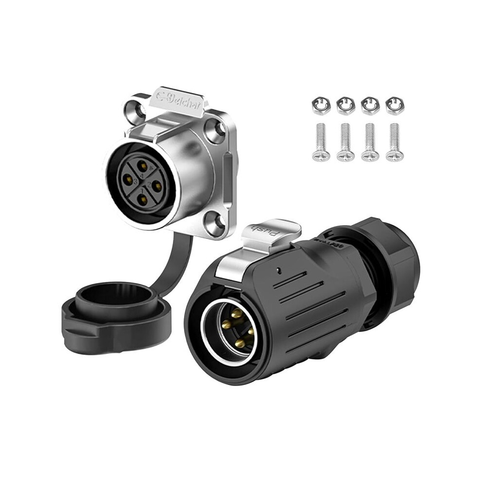 Industrial Waterproof Connector Ip68 Quick Plugging Circular Connector Anti-Interference Shell Connector (4 Pin) 6034197760762
