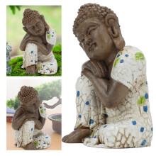 Resin Zen Buddha Statue 7,5x4,5cm Wasserdicht Entspannende Wohnkultur