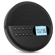 Lettore CD Portatile, Lettore CD con Altoparlanti Lettore CD Ricaricabile Display LCD ASP con Cavo AUX per Auto