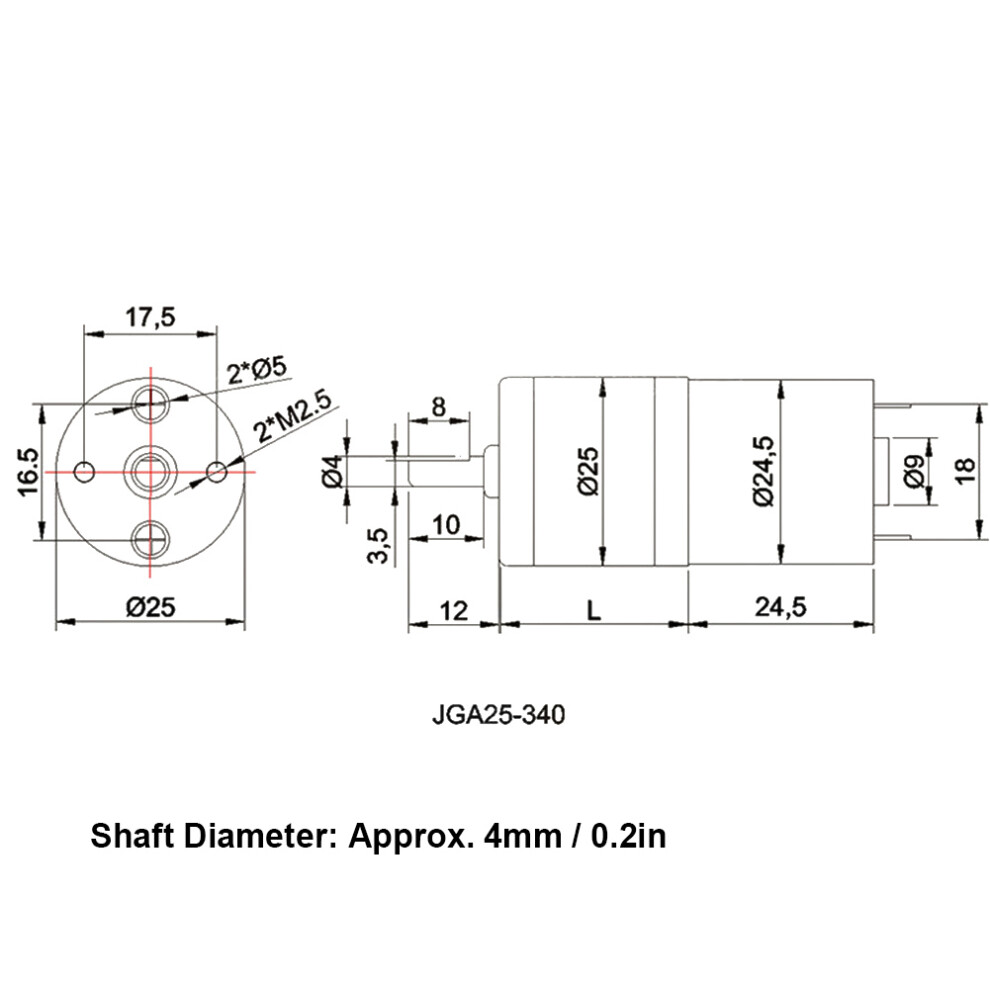 Mini-Gleichstrommotor Mit Bã¼Rsten, Hohe Torsion, 7011774996423