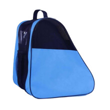 Portable Skate Storage Bag for Ice Hockey and Figure Skates, Blue, Waterproof Material, Fits Standard Size Skates