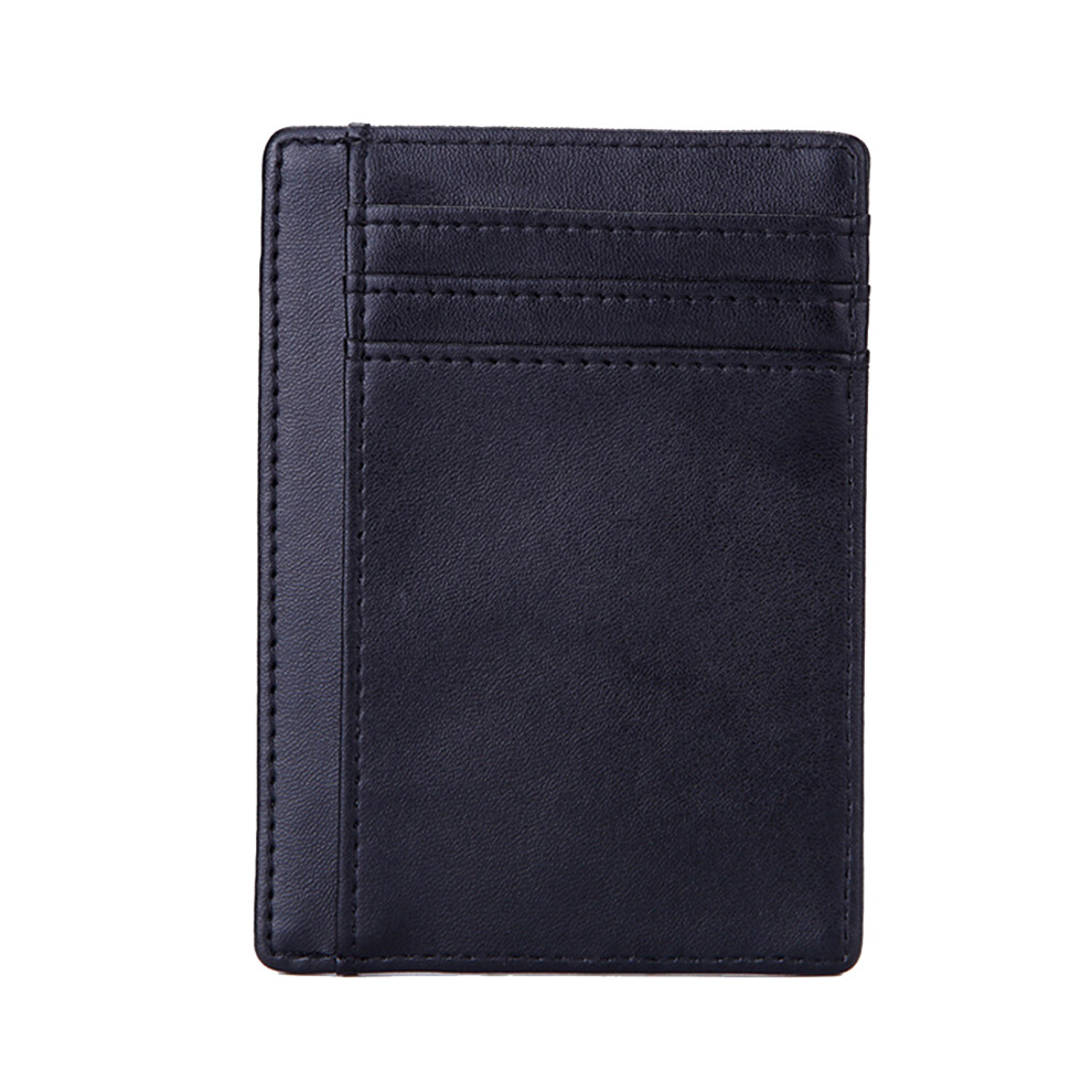 Mens Wallet Slim Wallet, Mens Card Holder, Rfid Blocking Credit Business Card Holder Wallet, Gift For Mens (Black) Black