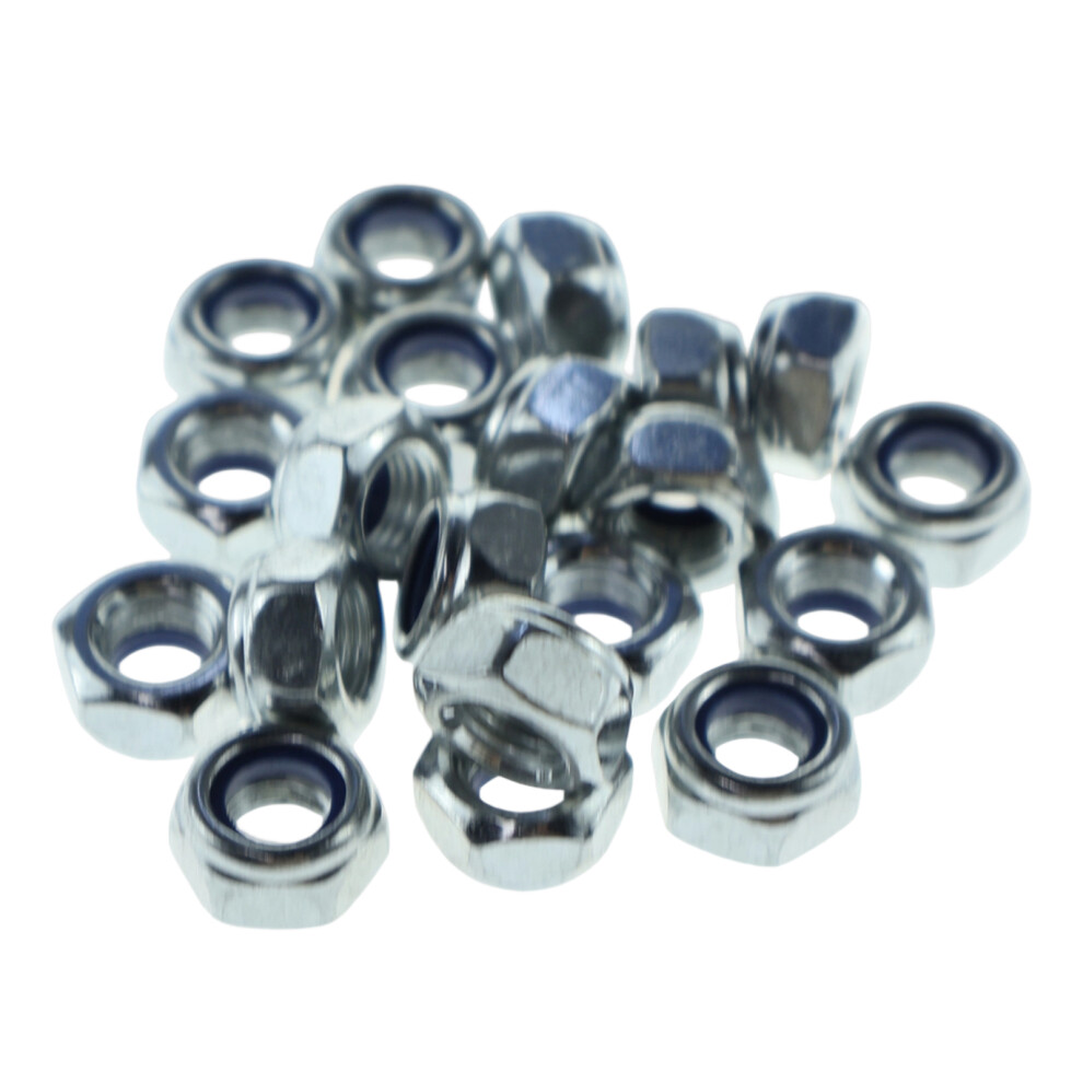 20Pcs M8 Nuts, 8Mm Locking Nuts, M8 Locking Nylon Hex Nut, Thread Lock Nuts, Nylon Hexagon Nut, Self-Locking Nuts For Bolts And Screws 9358999746463
