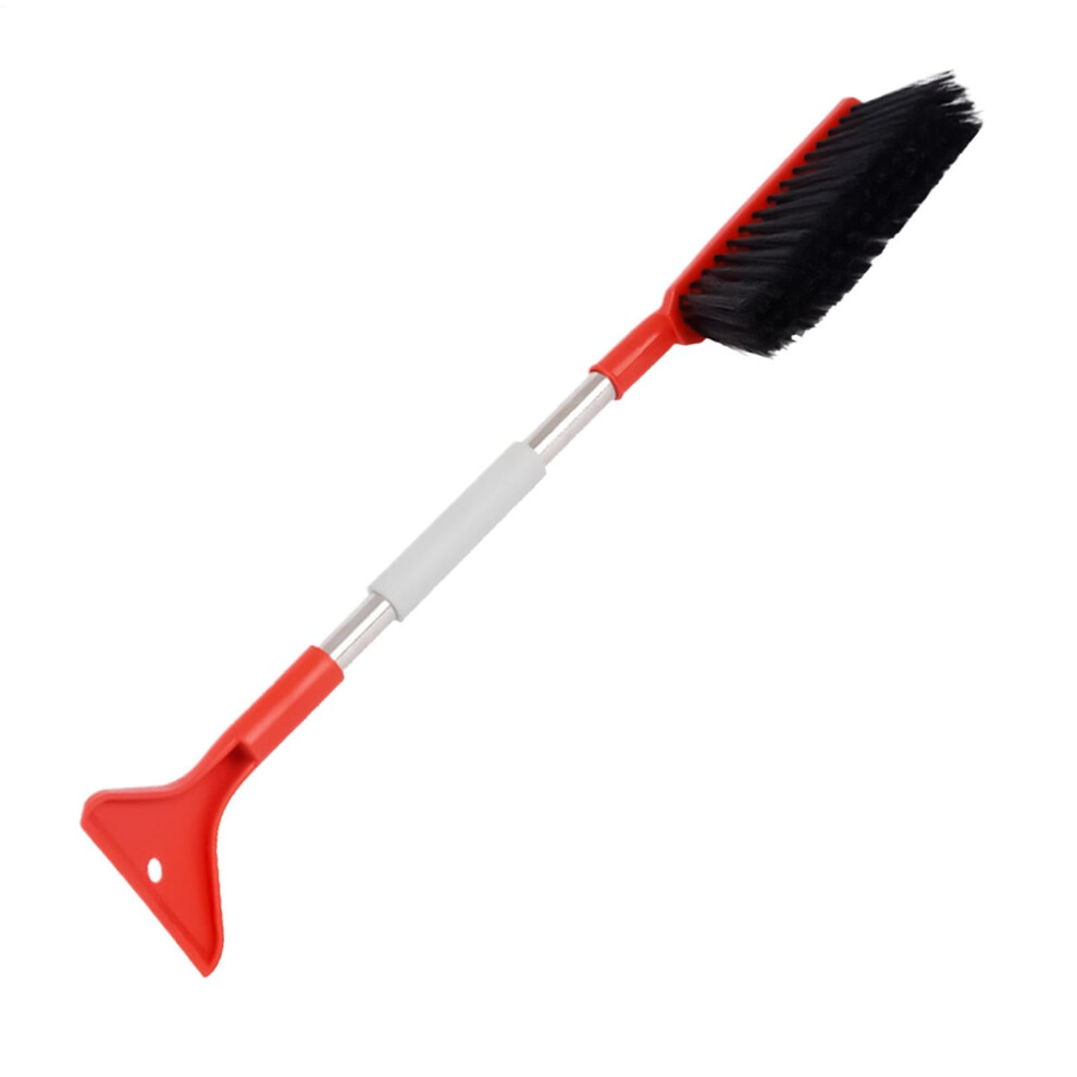 Car Snow Brush And Ice Scraper Combo With Extended Handle For Effortless Snow Removal, Red 9347817593532