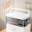 Medicine Storage Box Clear Plastic Organizer 3 Tier Partitioned First Aid Cabinet With Handle Large Capacity Office 3