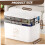 Medicine Storage Box Clear Plastic Organizer 3 Tier Partitioned First Aid Cabinet With Handle Large Capacity Office 4