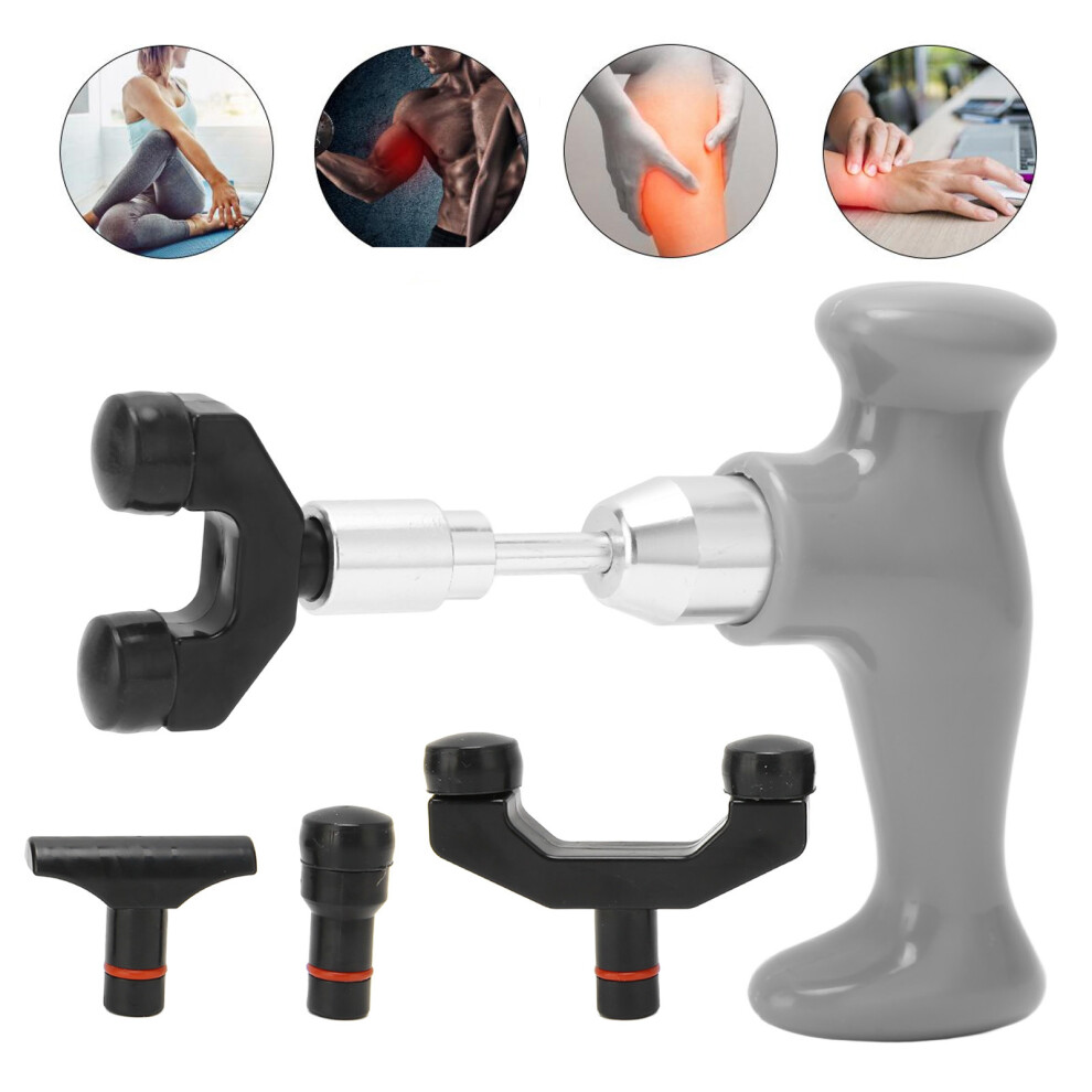 T Shape Deep Tissue Massage Tool, Ergonomic Pain & Muscle Relief in Grey