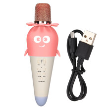 Bluetooth Karaoke Högtalare För Barn Vuxna Mini Sångmaskin Trådlösa Mikrofoner Stereoljudeffekter LED-ljuslägen Röstbyte Utmärkt Batteri