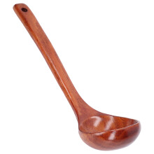 Teak Wood Soup Ladle Long Handle Kitchen Spoon Eco-Friendly Cooking Utensil Teak Wood Cooking Utensils Japanese Style Tea Accessories for Serving