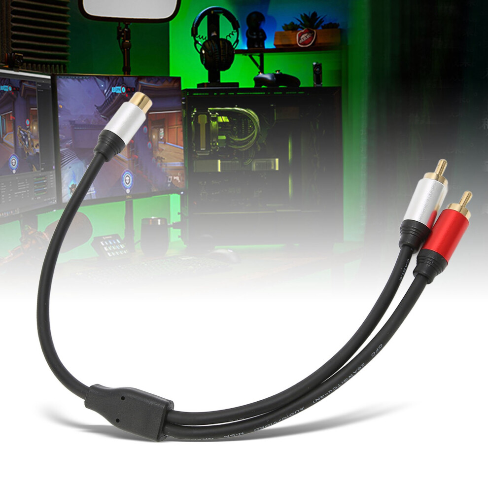 Rca Female To Dual Male Audio Cable For Tv Stereo Amplifier Subwoofer 1.8M 8151376035461
